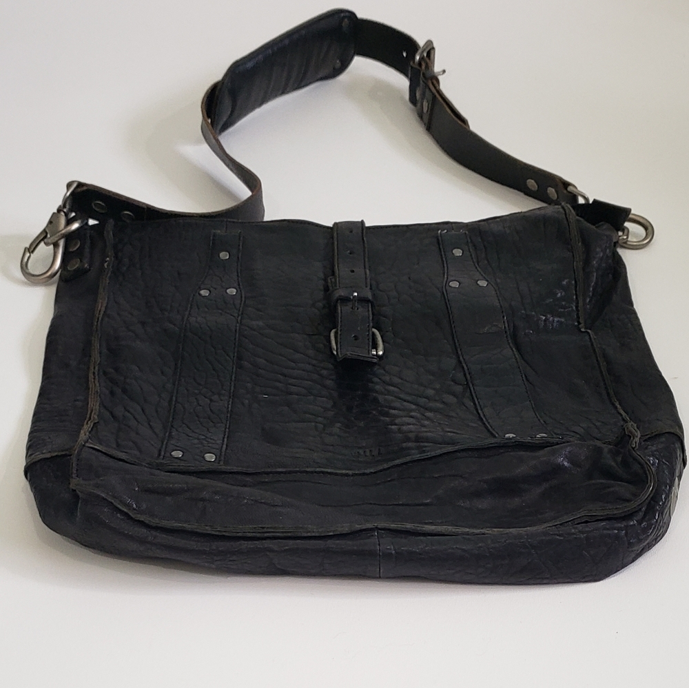 Will Leather Goods Black Lwather Crossbody Purse - Picture 3 of 8